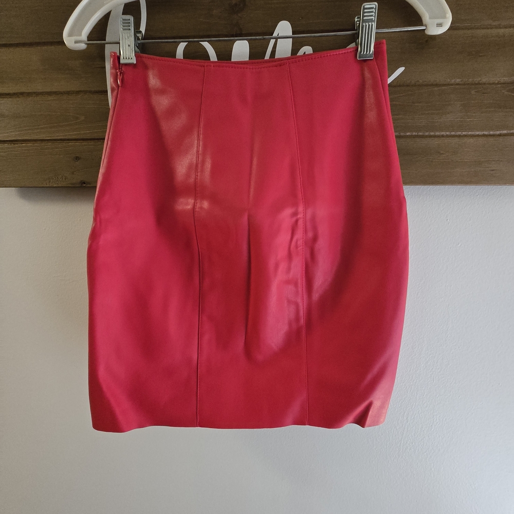 Express Vibrant Red Mini Skirt